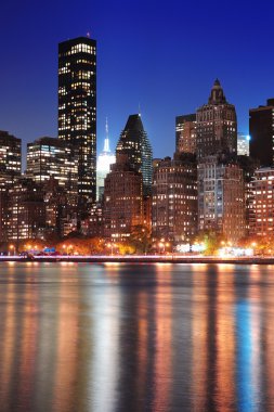 New York City Manhattan midtown skyline clipart