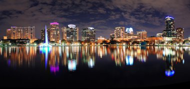 Orlando night panorama clipart