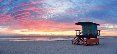 Miami South Beach sunrise clipart