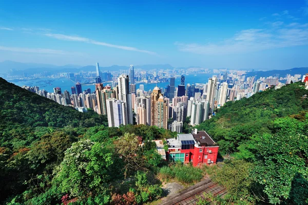 Hong kong berget ovanifrån — Stockfoto