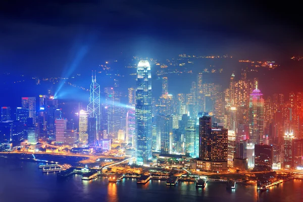 Гонконгская воздушная ночь — стоковое фото