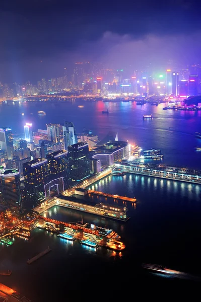 Гонконгская воздушная ночь — стоковое фото