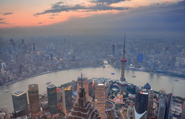 Puesta de sol en Shanghai — Foto de Stock