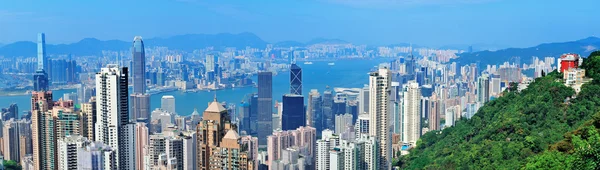 stock image Hong Kong mountain top view