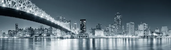 Panorama nocturno de Nueva York — Foto de Stock