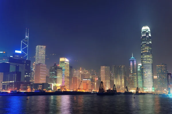 Ночной вид Гонконга — стоковое фото