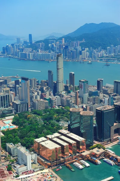 Luchtfoto van Hong kong — Stockfoto