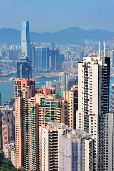 stock image Hong Kong aerial view