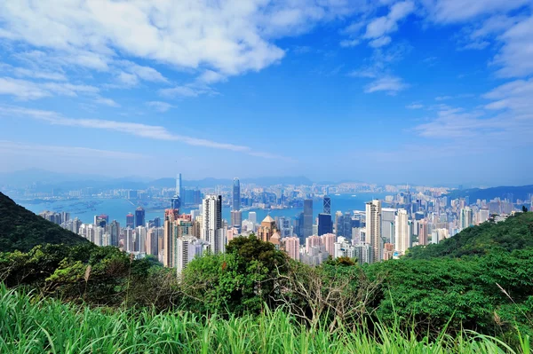 Widok z góry góry hong kong — Zdjęcie stockowe
