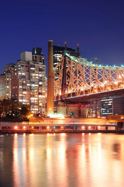 Мосту Квінсборо та Манхеттен — стокове фото