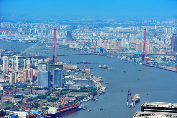 Shanghai antenn i dag — Stockfoto