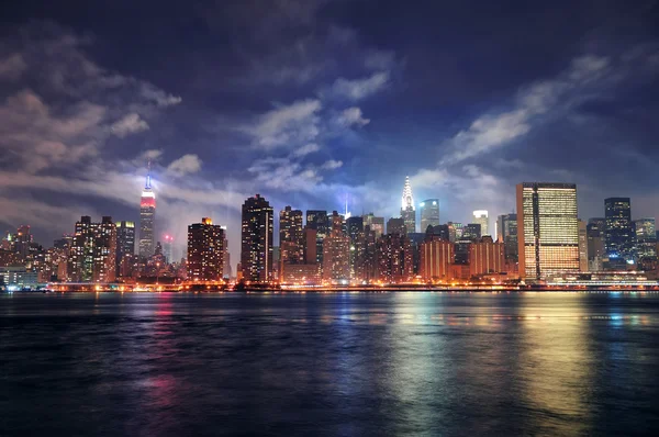 New York Manhattan centre-ville au crépuscule — Photo
