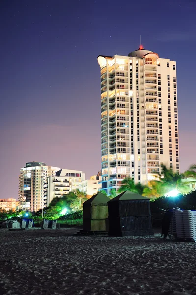 Miami south beach på natten — Stockfoto