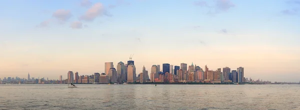 Nowym Jorku manhattan zachód słońca — Zdjęcie stockowe