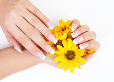 Fingernails and flowers clipart
