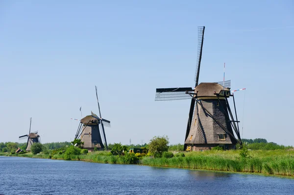Mill Network at Kinderdijk-Elshout, Netherlands — Stock Photo, Image