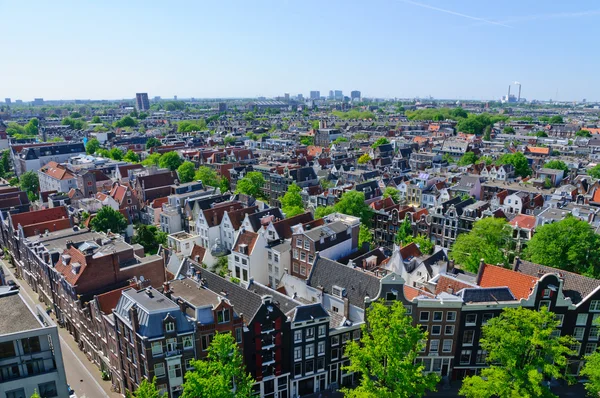 Vue depuis le Westerkerk, Amsterdam, Pays-Bas — Photo
