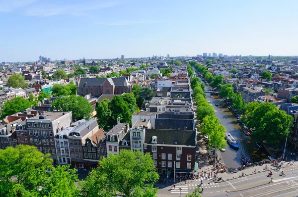 Vista dal Westerkerk, Amsterdam, Paesi Bassi — Foto Stock
