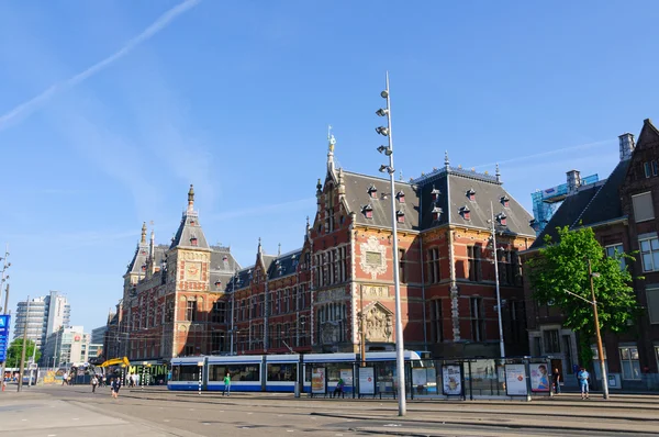 阿姆斯特丹中央火车站荷兰 — 图库照片