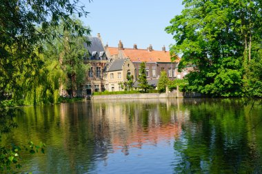 Minnewater park, bruges, Belçika