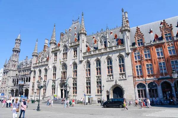 Den provinsiella domstolen (provinciaal hof) i Brygge, Belgien — Stockfoto