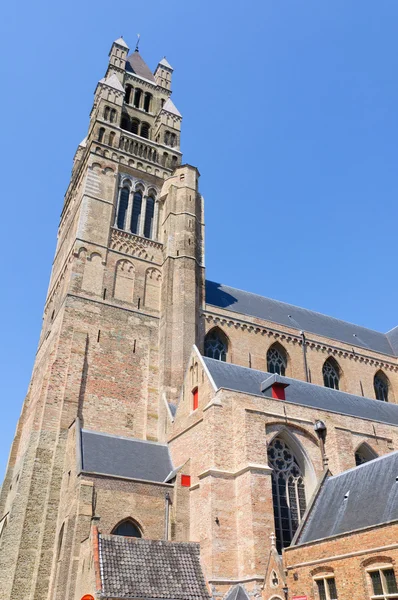 Den St salvator cathedral i Brygge, Belgien — Stockfoto
