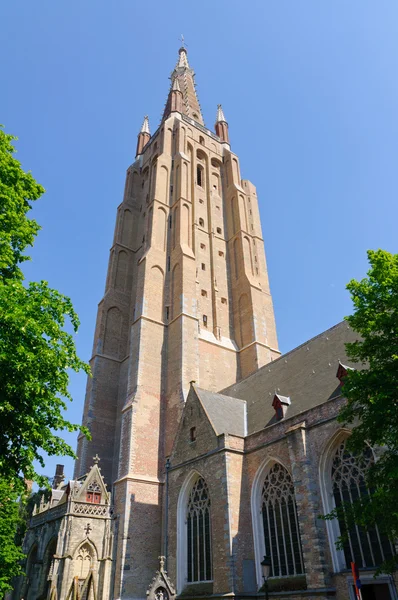 Kościół Matki Boskiej w Brugii, Belgia — Zdjęcie stockowe