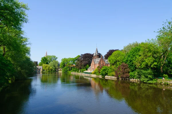 Minnewater Park em Bruges, Bélgica — Fotografia de Stock