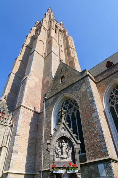 Kościół Matki Boskiej w Brugii, Belgia — Zdjęcie stockowe