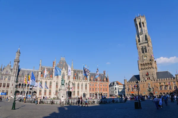 The Markt (Piazza del Mercato) a Bruges, Belgio — Foto Stock