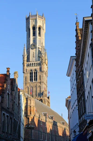 Zvonice v Bruggách, Belgie — Stock fotografie