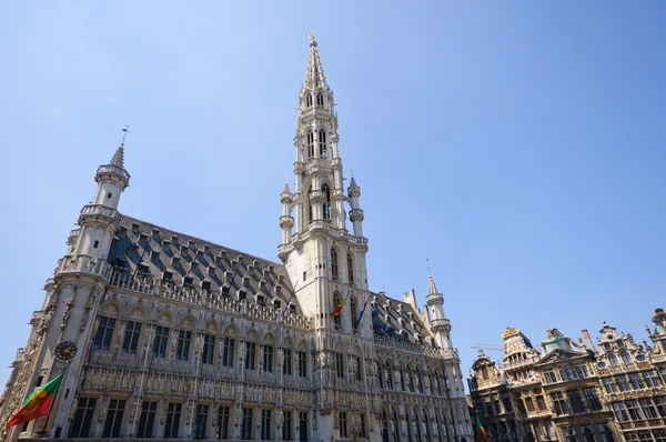 Отель де Виль (мэрия) Брюсселя, Бельгия — стоковое фото