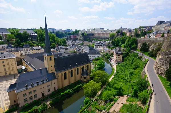 Cidade Velha e Fortificações na Cidade do Luxemburgo — Fotografia de Stock