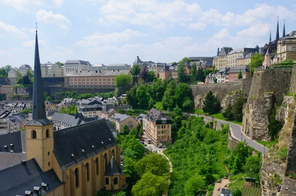Vieille ville et fortifications dans la ville de Luxembourg — Photo