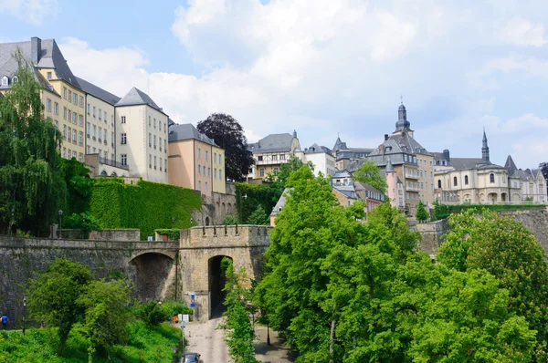 Παλιάς πόλης και οχυρώσεις στην πόλη του Λουξεμβούργου — Φωτογραφία Αρχείου