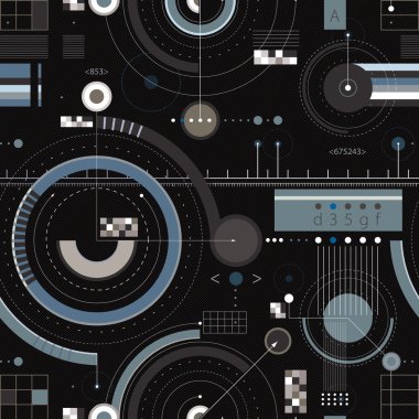 Engineering draft seamless pattern. clipart