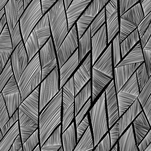 Patrón sin costuras líneas abstractas en blanco y negro . — Archivo Imágenes Vectoriales