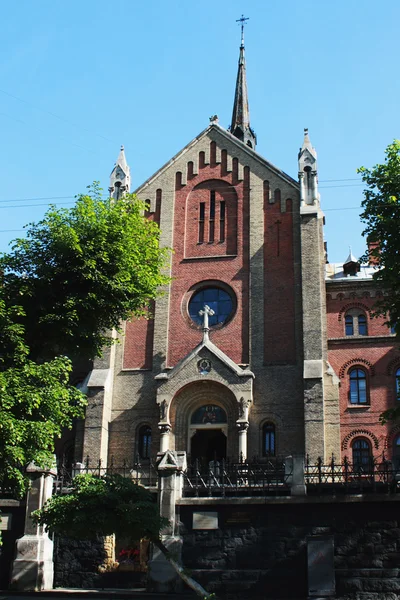 Fasáda kostela ve Lvově (Ukrajina) — Stock fotografie