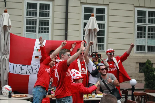 Les fans de football de Danemark — Photo