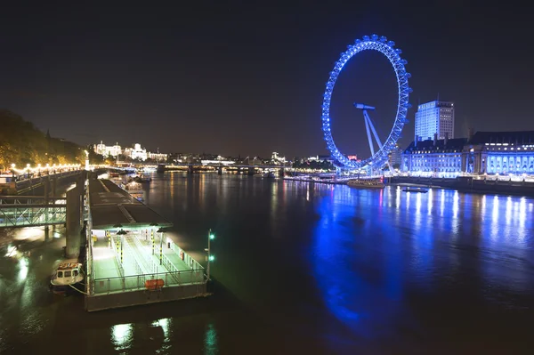 London Eye por la noche —  Fotos de Stock