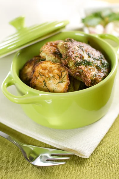 Fried vegetables. Summer squashes. — Stock Photo, Image