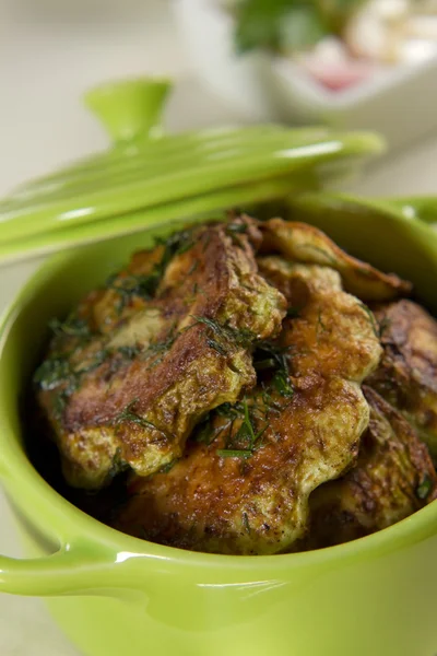 stock image Fried vegetables. Summer squashes.