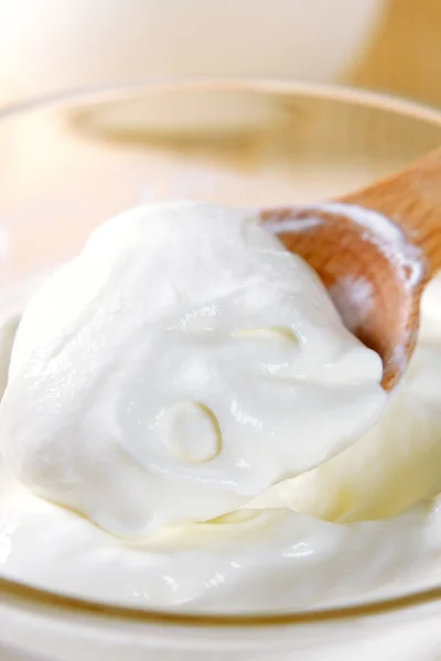 Fresh sour cream — Stock Photo, Image