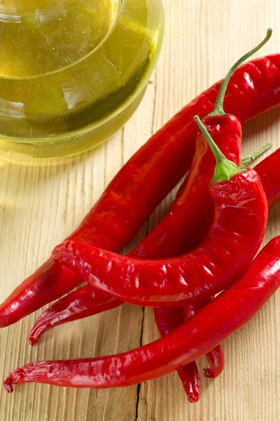 Czerwony gorący sos chili — Zdjęcie stockowe
