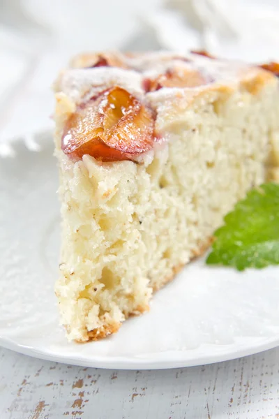 Domácí švestkový koláč — Stock fotografie