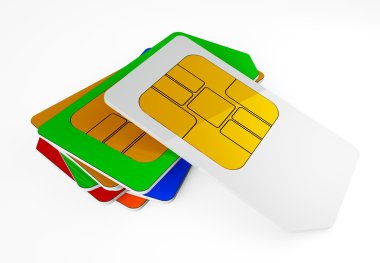 Collection SIM cards clipart