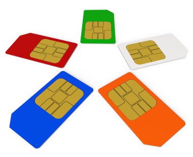 SIM cards clipart