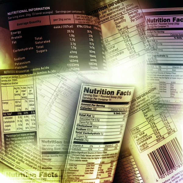 Nutriční informace — Stock fotografie