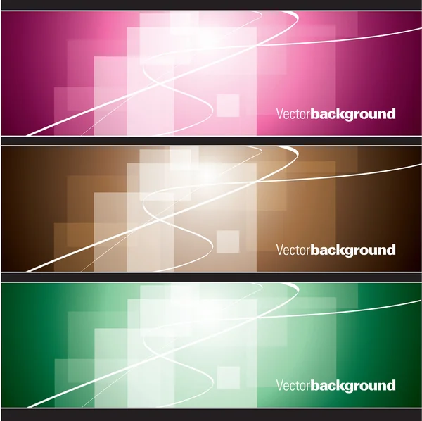 Set of Vector Banners. Abstract Background. — Stock Vector