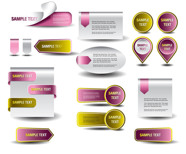 Stickers and banners set.